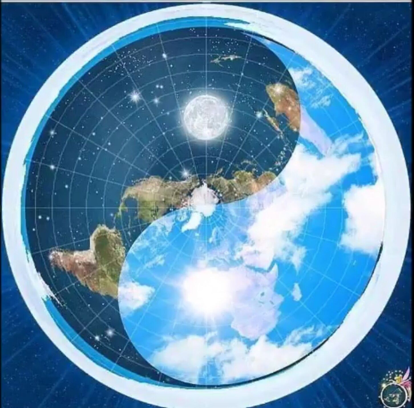 yin yang flat earth